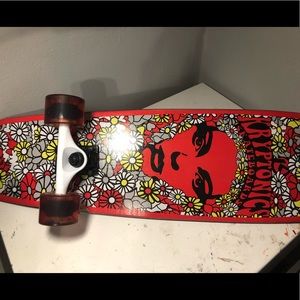 Red skateboard perfect for beginners